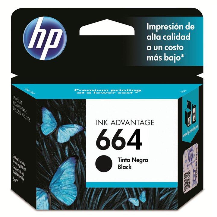 CARTUCHO HP 664 2ML NEGRO ORIGINAL