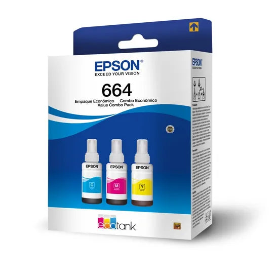 PACK BOTELLA DE TINTA EPSON 664 TRIPACK COLORES ORIGINAL 70 ML