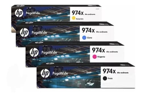 HP PACK JUEGO DE TINTAS 974X L0S08AL L0S02AL L0R99AL L0S05AL