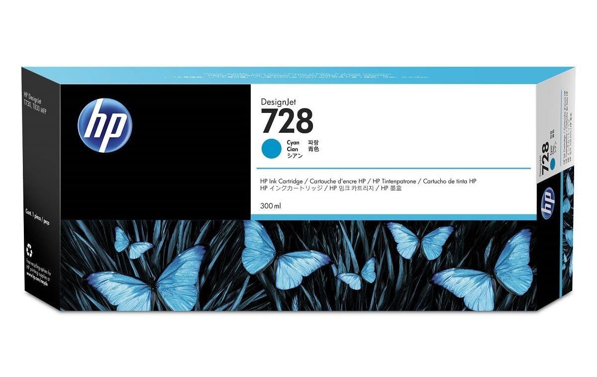 TINTA HP 728 CYAN 300 ML ORIGINAL