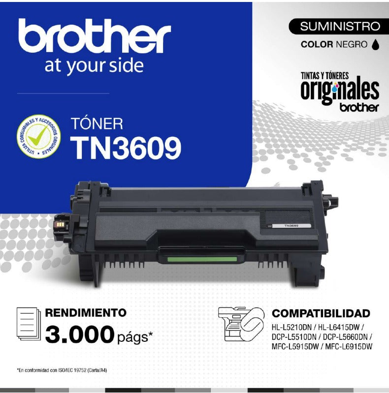 TONER BROTHER TN-3609 ORIGINAL NEGRO