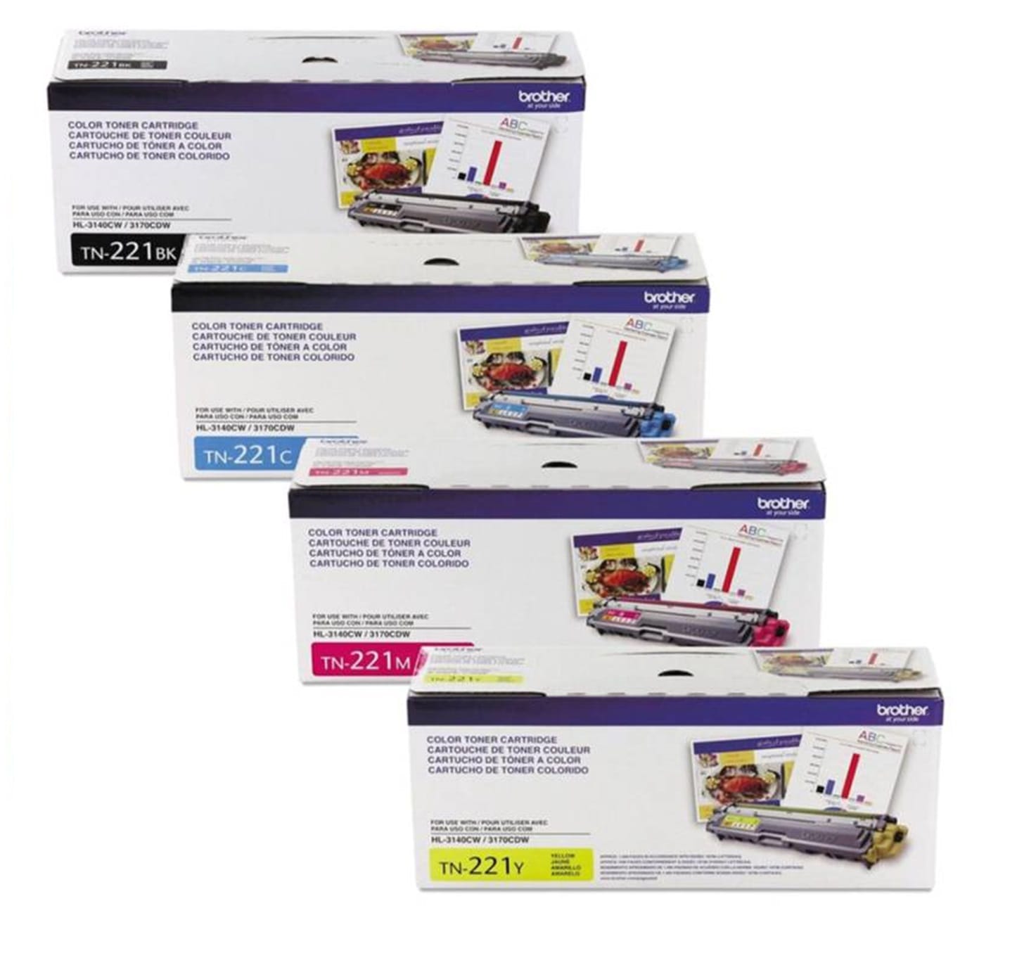 PACK TONER BROTHER TN-221 ORIGINAL