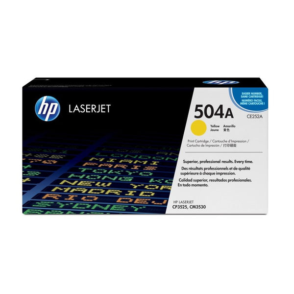 HP TONER LASERJET 504A AMARILLO ORIGINAL CE252A