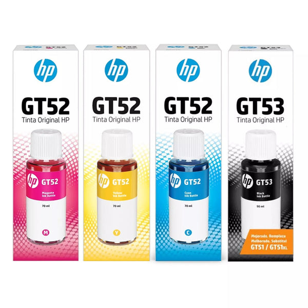 PACK TINTAS HP GT53/GT52 ORIGINAL 1VV22AL M0H56AL M0H55AL M0H54AL