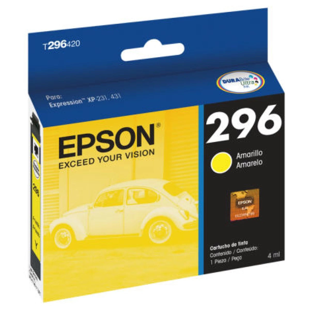 CARTUCHO EPSON 296 4ML AMARILLA ORIGINAL