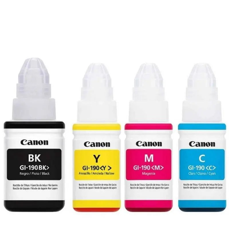 PACK TINTA CANON GI-190 ORIGINAL 4 COLORES