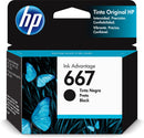 CARTUCHO HP 667 2ML NEGRO ORIGINAL